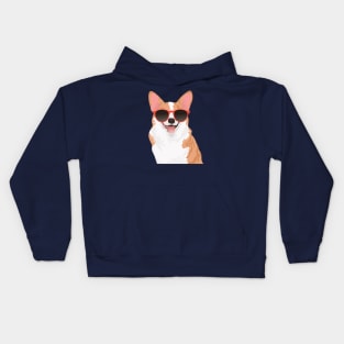 Cute Smiling Pembroke Welsh Corgi for Dog Lovers Kids Hoodie